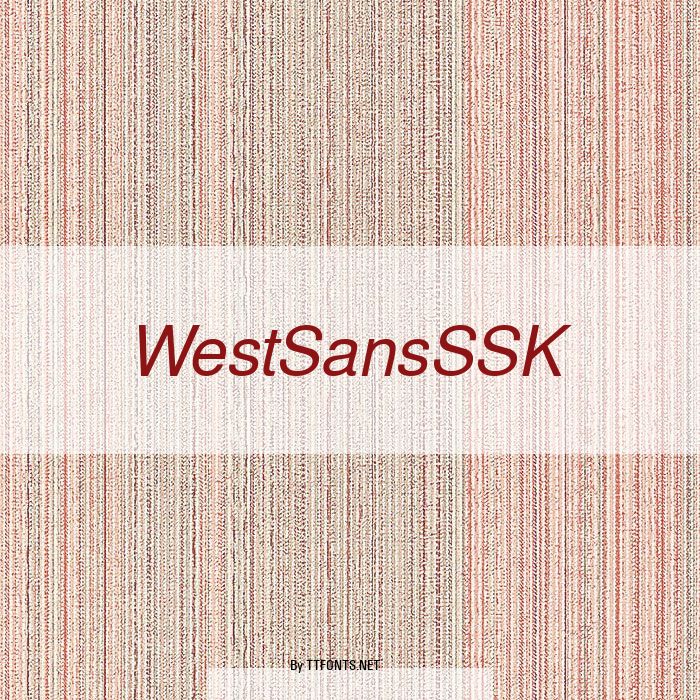 WestSansSSK example